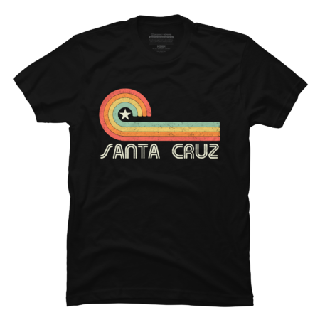 70er 80er CA Retro Summer Sunset Wave Santa Cruz T-Shirt by LuckyU