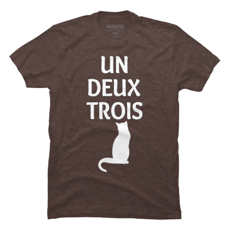 Cute Abstract Un Deux Trois Cat French Kitty T-Shirt