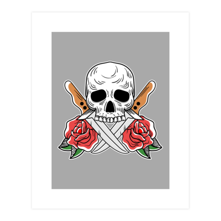 Skull Rose Traditional tattoo
