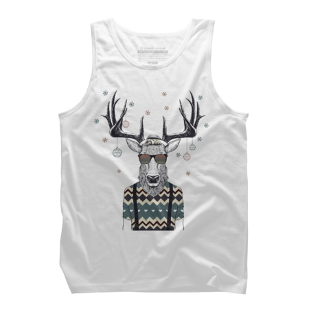 Hipster Deer Ugly Christmas Holiday Design by LuckyU
