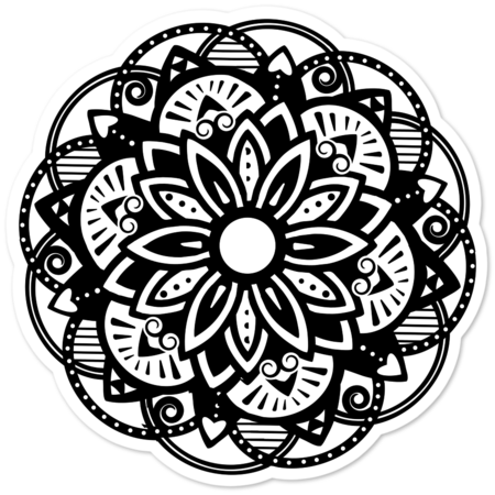 Floral Mandala - Black
