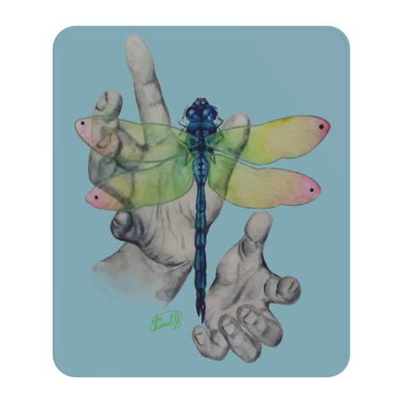Dragonfly and hands by Chyur