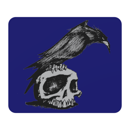 raven and skull by wolfshadow