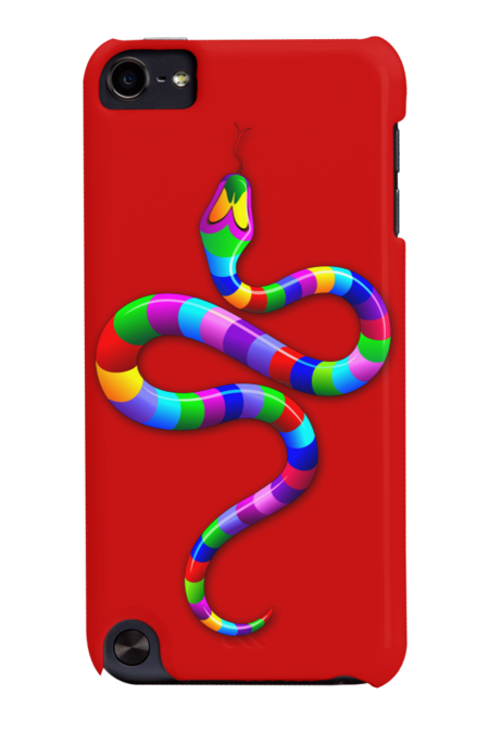 Snake Ringed Psychedelic Rainbow Colors by BluedarkArt