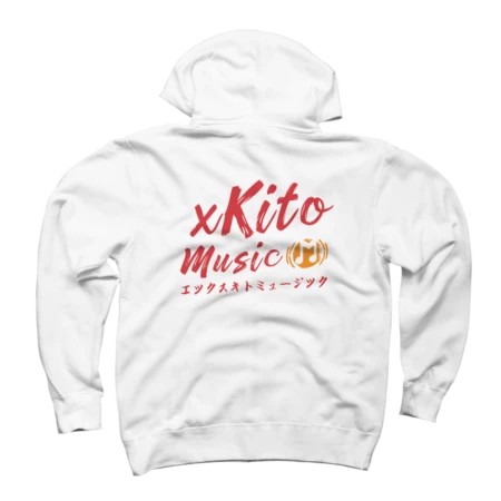 xKito Music Japanese Text Zip Sweatshirt Backside