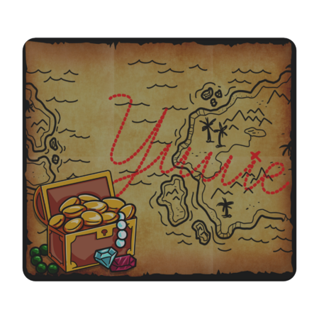 Yuuie Treasure Map 18 x 16 Logo Mousepad