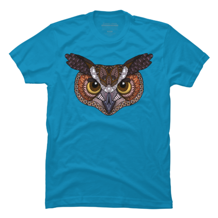 Horned Owl Head by myartlovepassion