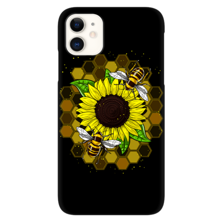 Hippie Sunflower Bees by underheaven