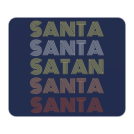 70s Retro Style Santa Satan Wordplay by ShineEyePirate
