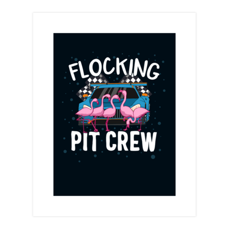 Flocking Pit Crew Flamingo Lover Racing Japanese Drift Anime
