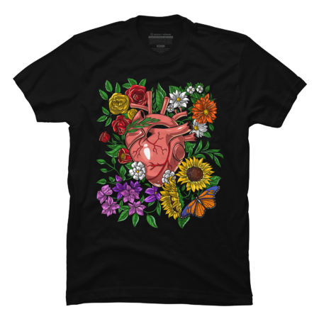 Floral Anatomical Heart by underheaven