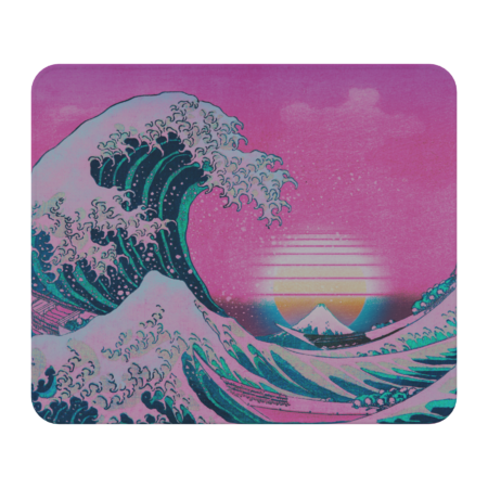 Vaporwave Great Wave Aesthetic Sunset by coitocg