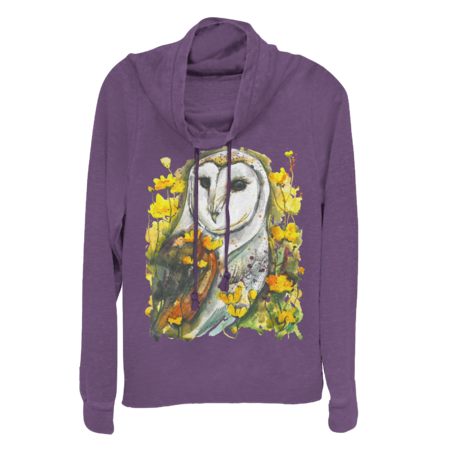 Owl in flowers by vladsilver