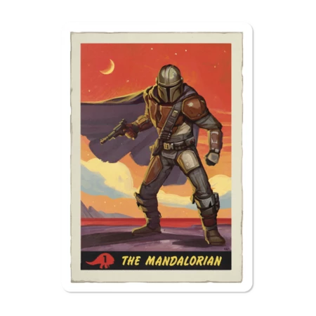Mandalorian Trading Card Sticker