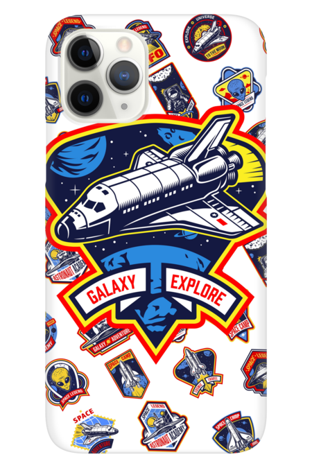 Galaxy Explore - space badge emblem by MikeAirlino