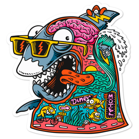 Psychedelic Shark - designed by Joe Tamponi