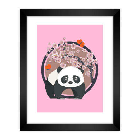 Panda and Sakura branch by AnnArtshock