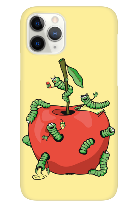 Funny worms in the apple by lents