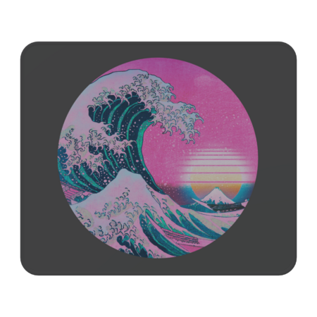 Vaporwave Aesthetic Great Wave 80s 90s Sunset by coitocg