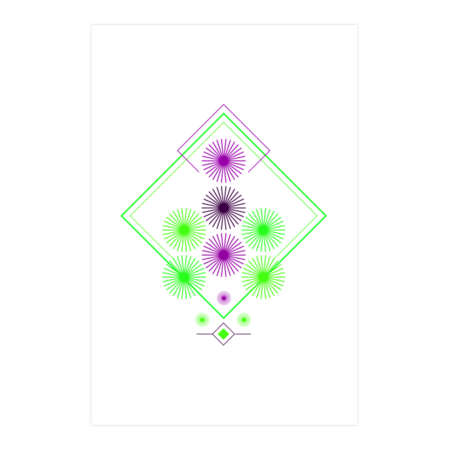 Flower Pattern abstract geometric by carolsalazar