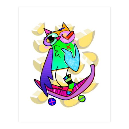 The owl rides on a pink banana by IrinaMar