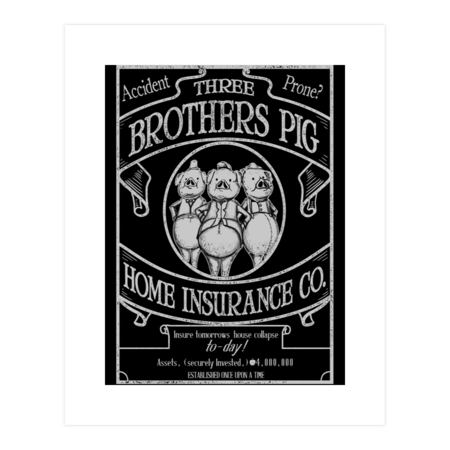 Three Brothers Pig - Home Insurance company by HallangenArt