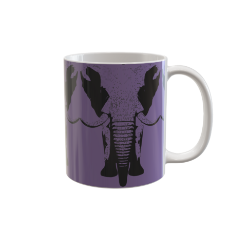 elephant design halftone/pointillism