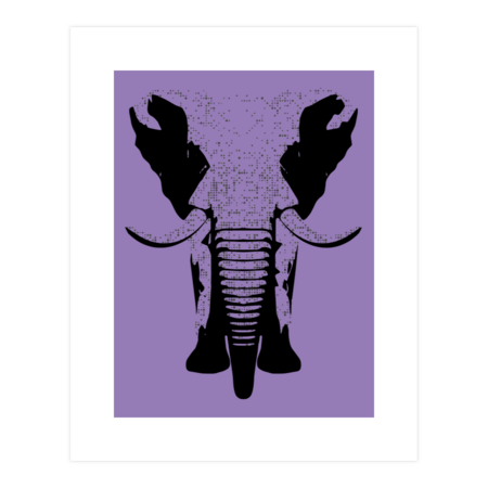 elephant design halftone/pointillism