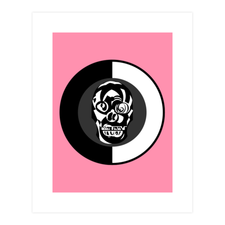 An Important human Skull – graphic design, in Black and white