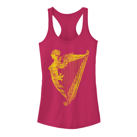 Irish Harp Heraldry - Weathered Gold