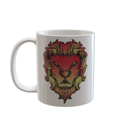 Engraved Angry Lion Head by TrendyTees