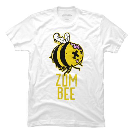Zom Bee Funny Bee Zombie Brain Flying Bomblebee by Newsaporter