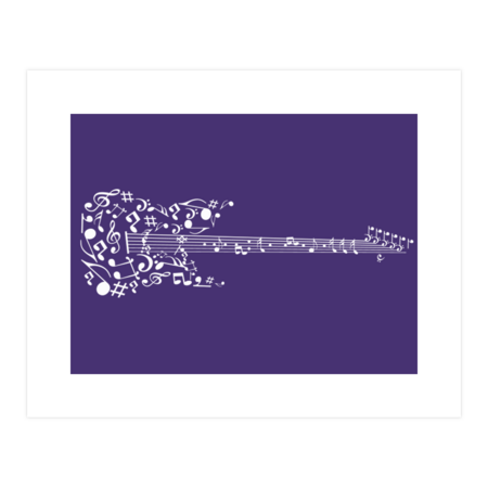 Music Notes Guitar by Yernar