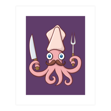 Squid Chef Cartoon by sifis