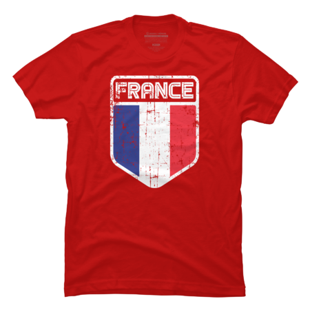 France Vintage Retro French Flag Distressed Sports