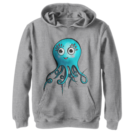 Cute Blue Octopus - Kawaii Cartoon Sea Animal
