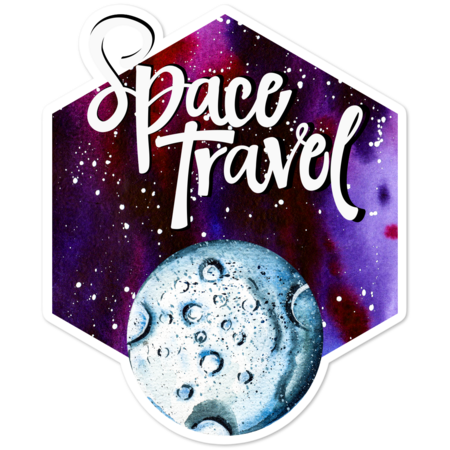 Space travel - Space Neon Watercolor by MikeAirlino