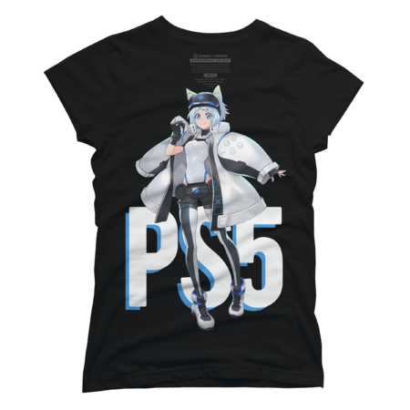 PS5 Anime Girl Tee DualSense Joypad Shirt by Newsaporter