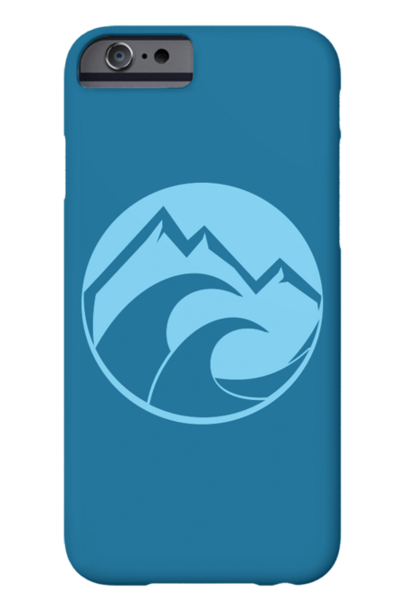 sky blue mountain ocean icon by pholange