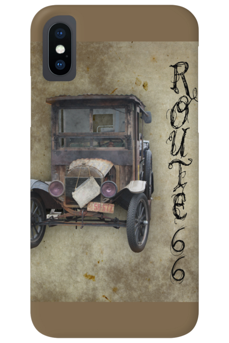 Antique Car Old Route 66 and Map by ButterflyInTheAttic