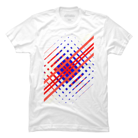 Red And Blue Lines Seamless Pattern, Geometric