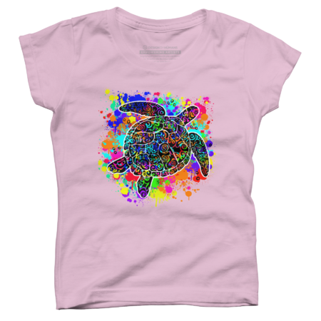 Rainbow Splatter Sea Turtle by DesignsbyDarrin