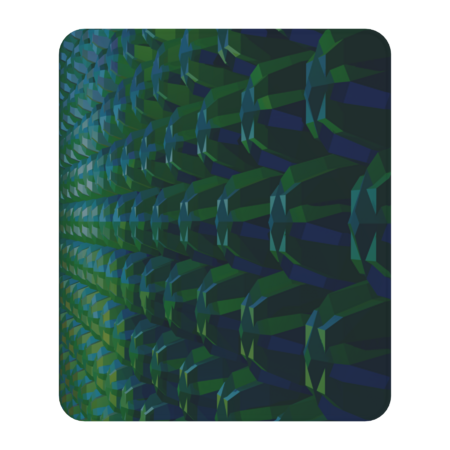 Eternal Emerald Pattern, 3d depth design. Version: Side View