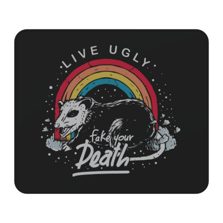 live ugly fake your death opossum vintage rainbow by LYTMFART