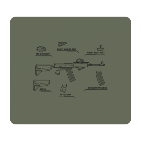 Gun tshirt assault rifle by vectorizeimages
