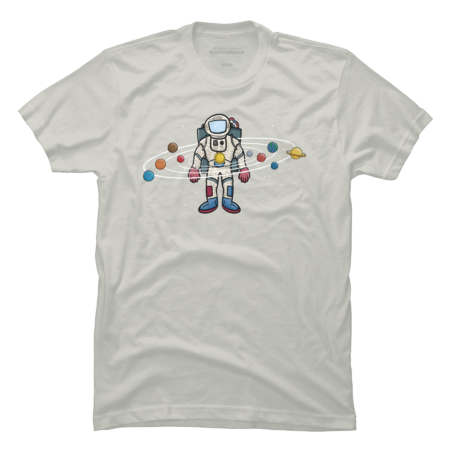 Astronaut with planets and Galaxy kids gift idea T-Shirt by MusicoIlustre