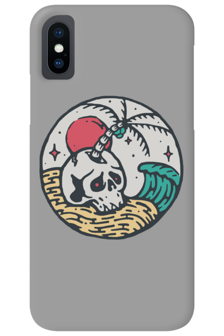 Skull and Beach by quilimo