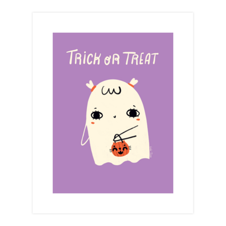 Trick or treat Halloween girl ghost by GabiToma