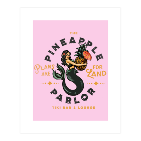 &quot;The Pineapple Parlor Tiki Bar &amp; Lounge&quot; Retro Mermaid Art by TheWhiskeyGinger