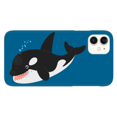 Funny killer whale orca cute cartoon illustration by thefrogfactory